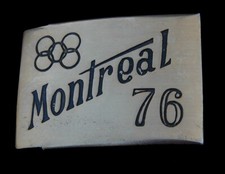VINTAGE 1976 MONTREAL OLYMPICS BELT BUCKLE