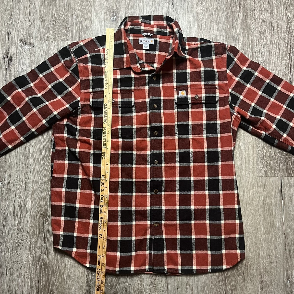 R/C CHECK CRASH LS SHIRT(RED/BLACK)