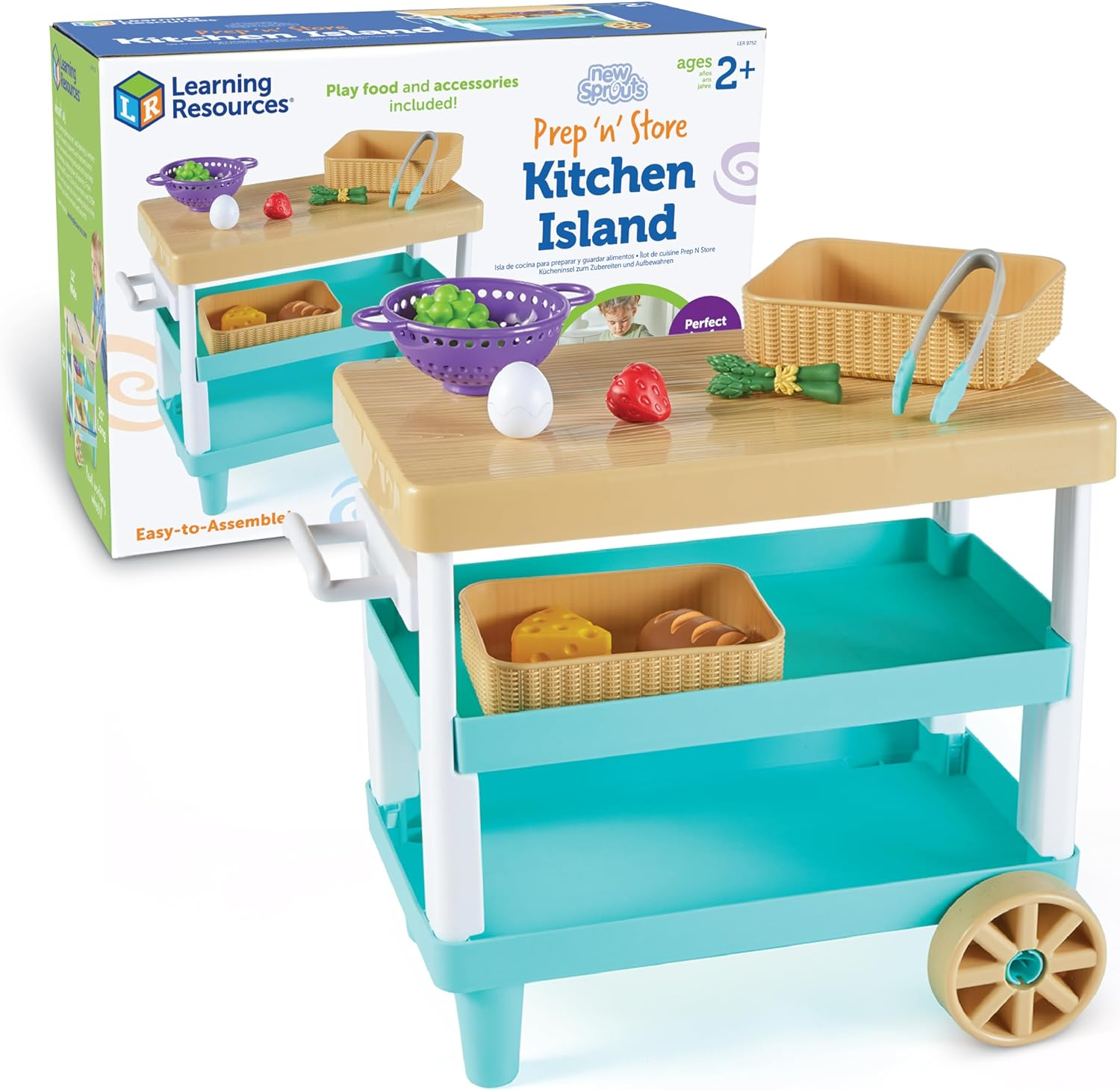 Pretend Play Kitchen Island Set with 11 Pieces for Kids-image