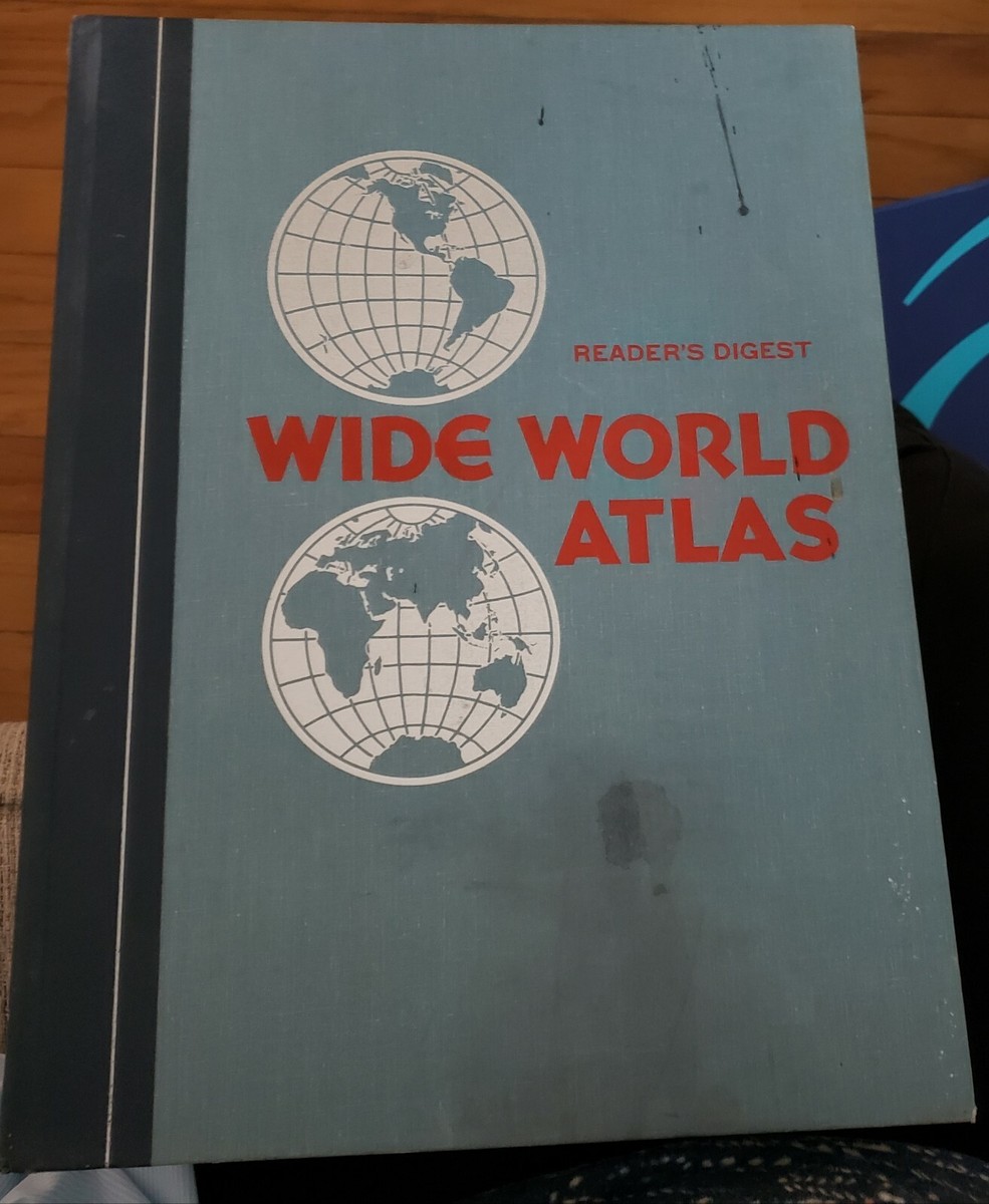 1979 Vintage Large Readers Digest Hardcover Wide World Atlas