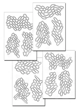 4PACK Camouflage EasyPeel Spray Paint Cerakote Camo Gun Stencil WARPED HONEYCOMB