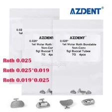 Dental Orthodontic Buccal Tubes Bondable 1st Molar Single Tube Roth 0.025*0.019