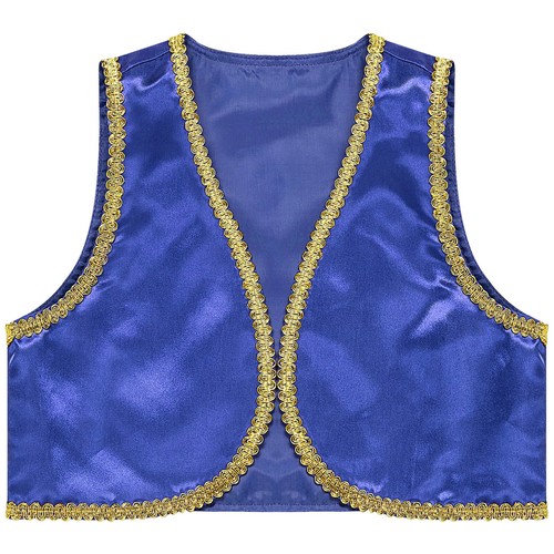 Kids Boys Girl Arabian Prince Costume Open Front Shiny Vest Halloween Cosplay - Picture 18 of 123