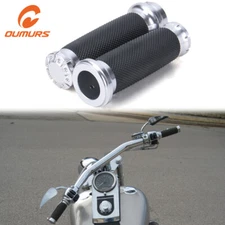 1" CNC Hand Grip Handlebar For Harley Touring Sportster Dyna Softail VRSC Chrome