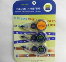 3 Patriotic Roll-On Transfers 3 Meters Each Scrapbooking Crafts Card Making New