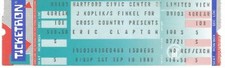 ERIC CLAPTON 1988 UNUSED TICKET HARTFORD CT Civic Center