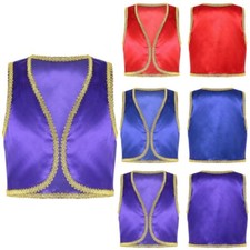 Kids Boy Arabian Prince Cosplay Vest Waistcoat Halloween Party Carnival Dress Up