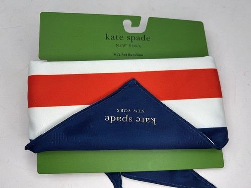 Kate Spade Pet Bandana Adventure Stripe M/L Dog 34” x 12” NEW - Picture 2 of 5