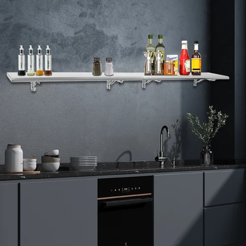 96X12" Folding Shelf Stainless Steel Food Serving Shelf For Food Truck Trailer - Picture 3 of 6