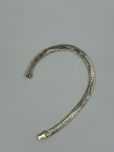925 Sterlingsilber TJ-36 Hecho en Mexico 7 mm gewebtes Armband, passt 7,75 Zoll Handgelenk - Bild 4 von 4