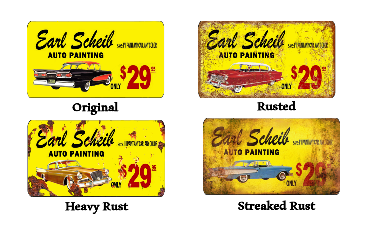 Earl Scheib Personalized 5x9" Aluminum Wall Sign Motor Oil Gasoline Gas Globes eBay