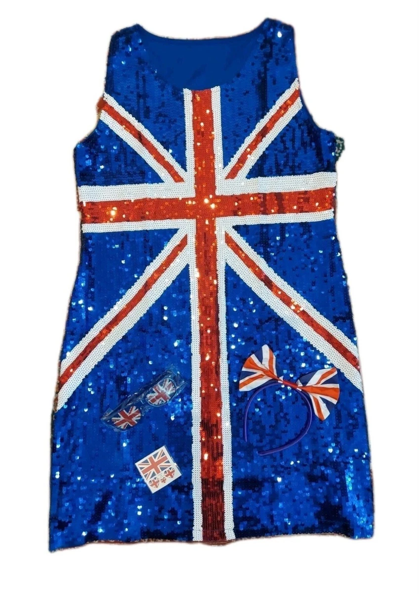 slim fit dress slacks Blue Union Jack England Flag Bling Sequined Ladies Top Party Gift Cost –  FashionLoveHunter