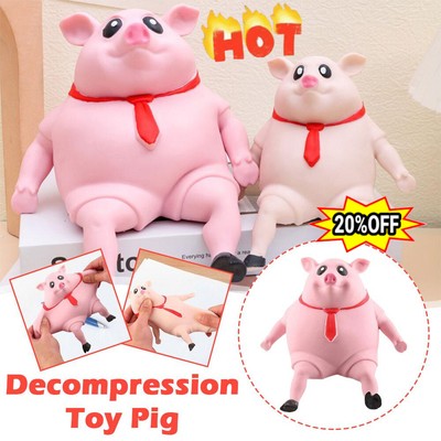 Decompress and Stretch Stress Pig Squeeze Piggy Stress Relief Funny Gift