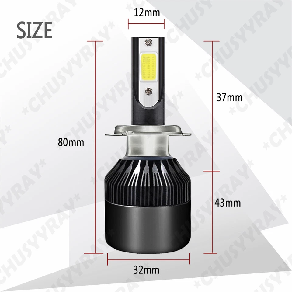 Para Hyundai Veracruz 2007-11 6000K Faro LED Alto Bajo + Kit Bombillas Antiniebla Foto 2 de 4