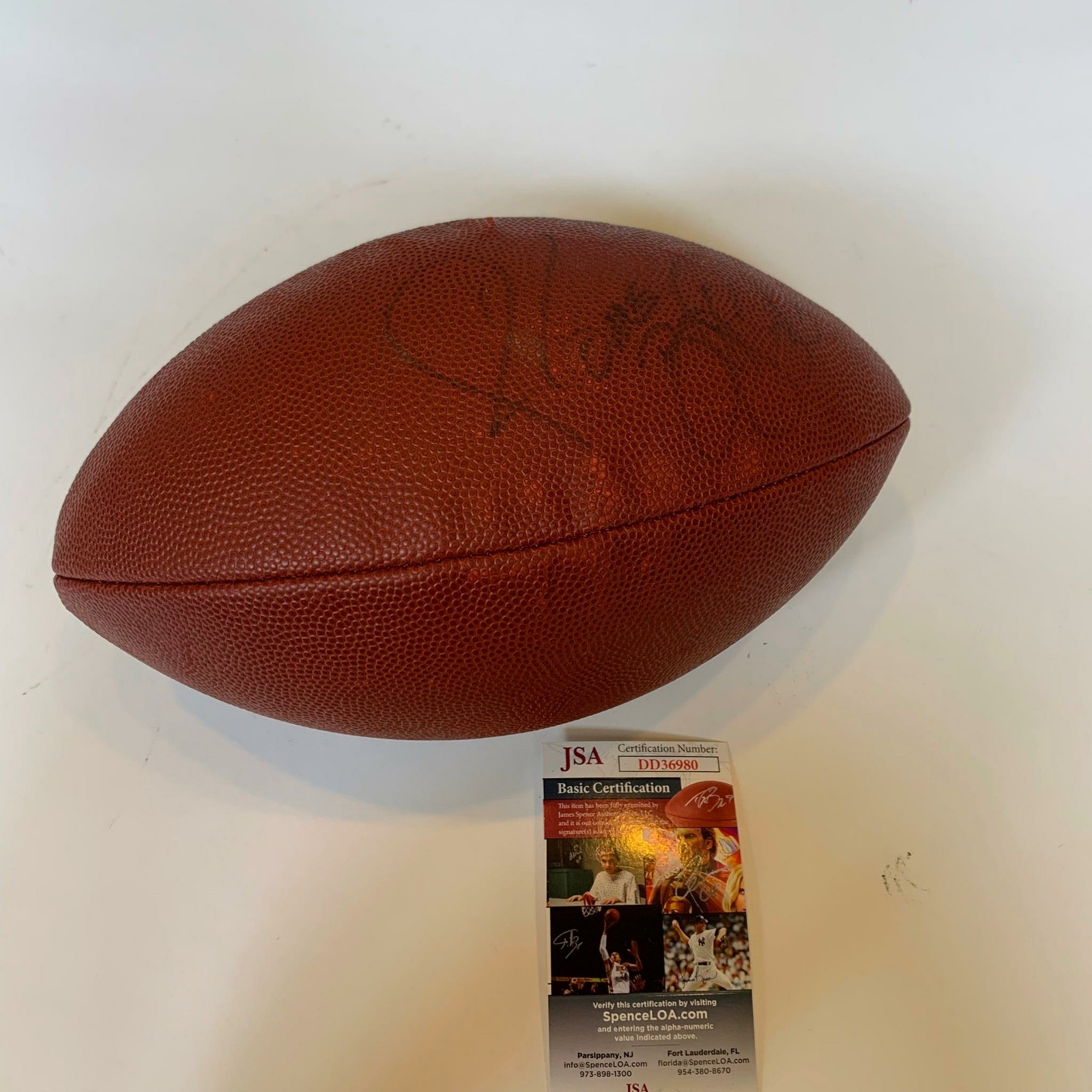 Jerome Bettis Autographed Signed Authentic Wilson NFL Football With JSA COA 