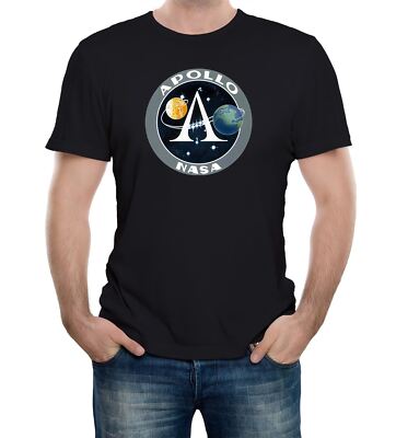 Herren T-Shirt NASA Project Apollo Space Program Logo Weltraum Wissenschaft cool