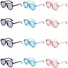 Wholesale Lot Sunglasses 12PC Round Tinted Gafas Oversized Bulk Sunglasses