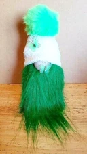 Spring Gnome with Green Beard – Butterfly & Pompom Hat Decor Figurine Gift