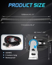 Led Light Bar Driving Off Road 4wd Atv Truck Spot Flood Beam 12 22 30 38 40 50