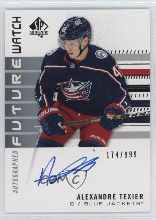 2019 SP Authentic Future Watch Rookies 174/999 Alexandre Texier #182 Auto 17ry