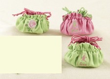 Women's Jewelry Drawstring Pouch Organizer w Rose / Love Gift Bag Travel Set 3