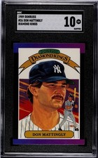 1989 Donruss Diamond Kings Don Mattingly #26 NY Yankees SGC 10 GEM MINT