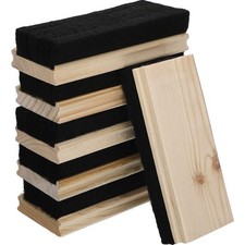 Chalkboard Felt Eraser Board Rubber with Pine Solid-Wood Handle Cleaner Duster