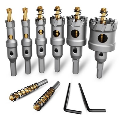 Kit De Sierras De Corona De Carburo 8 Piezas Para Acero E Inoxidable Pro