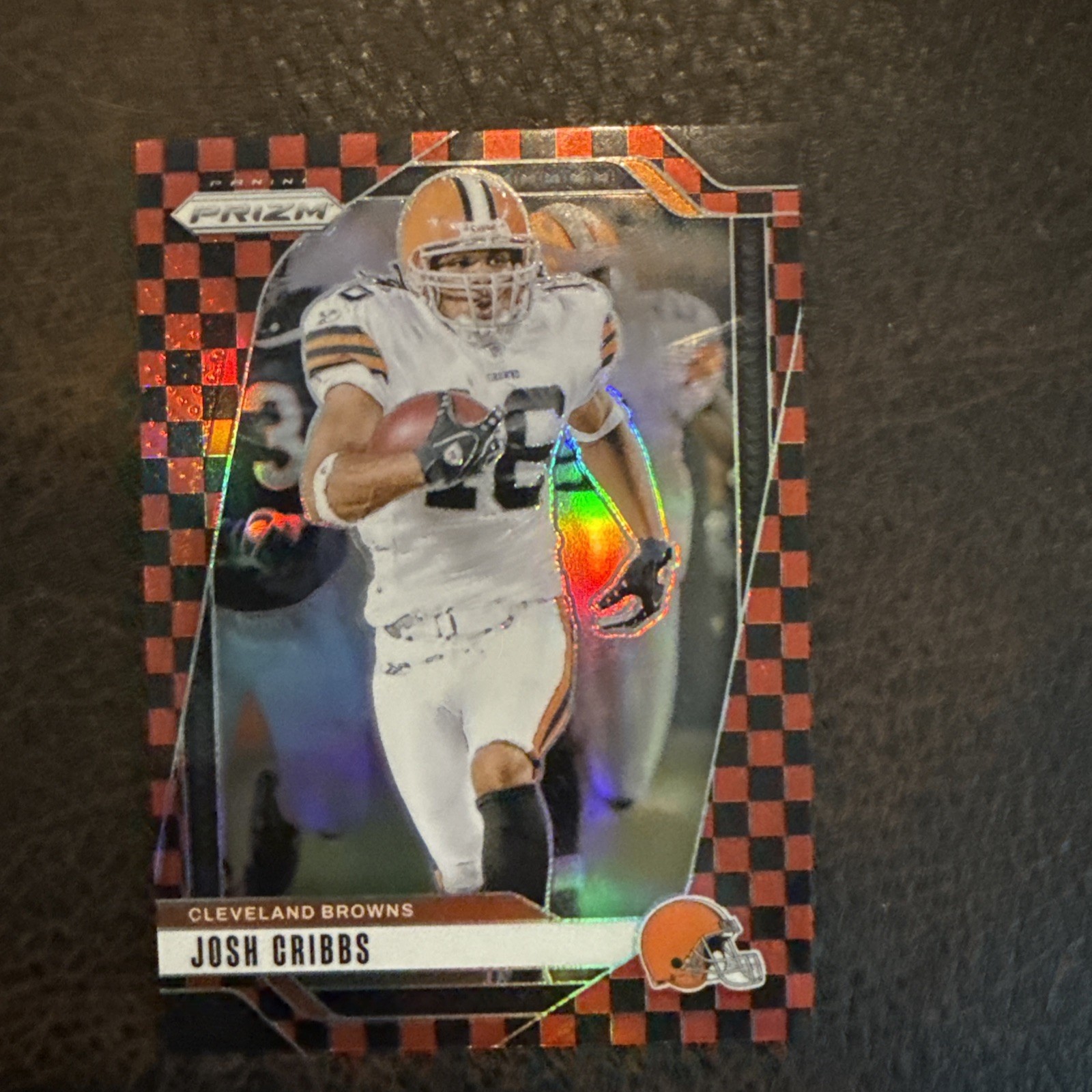 2024 NFL Panini Prizm JOSH CRIBBS Black & Red Checkerboard PRIZM SP No 72