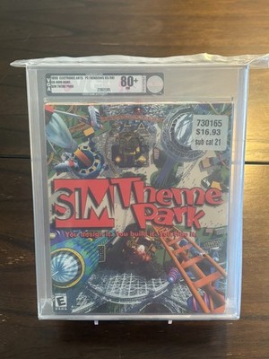 Brand New Sim Theme Park (PC, 1999) VGA 80+ Graded UV Protected 9.0 Big Box