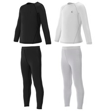 Boys Compression Pants and Youth Athletic Shirts Set 4 Piece Base Layer Gear ...