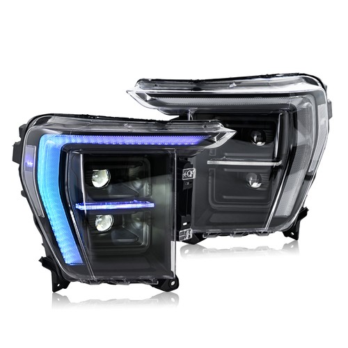 USED RGB LED Headlights For 2021 2022 2023 Ford F150 F-150 Headlamps Pair