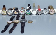 13 Armbanduhren Tim & Struppy Unicef Swatch Disney Steiff Fossil etc um 1960 ?