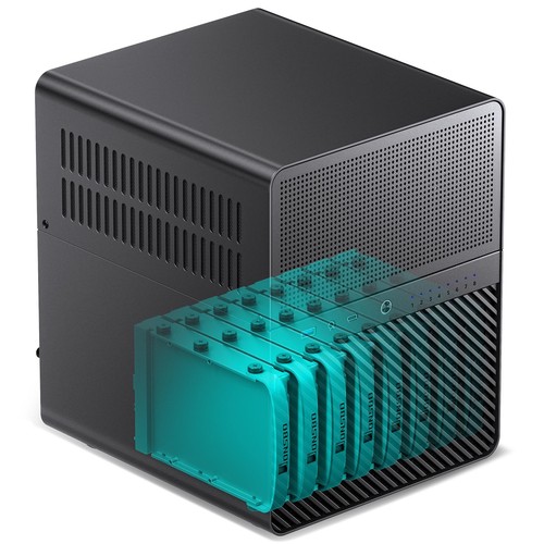 N3 Mini-ITX NAS PC Chassis, ITX Computer Case, 8HHD+1-SSDD isk Bays NAS Mini ...