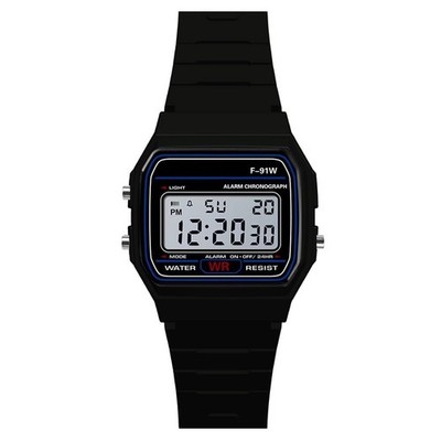 F 91W Classic Digital Resin Strap Watch Stopwatch Chronograph Sport Unisex Men*
