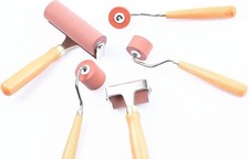BANLTRE Rubber Brayer Roller for Printmaking, Ideal 0.4", Log color