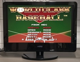 World Class Baseball TurboGrafx-16 Video Game (TG16, 1989) HuCARD ONLY Tested