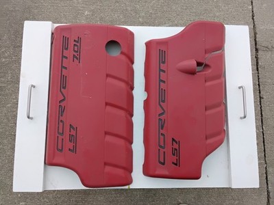 06-13 CHEVY CORVETTE Z06 OEM LS7 ENGINE COVERS FUEL RAIL COVERS PAIR 