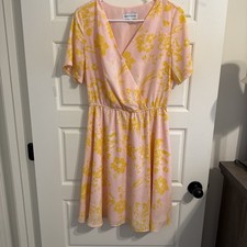 Gibson Latimer Women's Floral Dress Size Small Pink