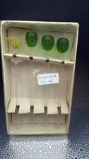 RARE OLIVE  Glass Cocktail Picks Set of 4 Sticks 3 Olives 1 Martini Glass