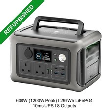 ALLPOWERS 600W Portable Power Station Solar Generator 299Wh LiFePO4 Battery UPS