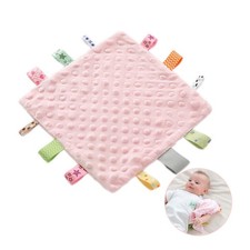 Baby Security Blanket, Lovey, Soft Comforter, Appease Towel, Tags, Pink, Girls