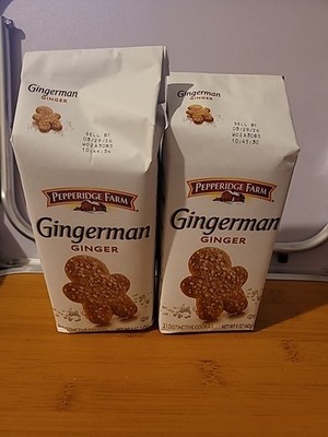 2x Pepperidge Farm Gingerman Ginger Flavored Cookies 5 Oz Bag -bb 03/29/2026