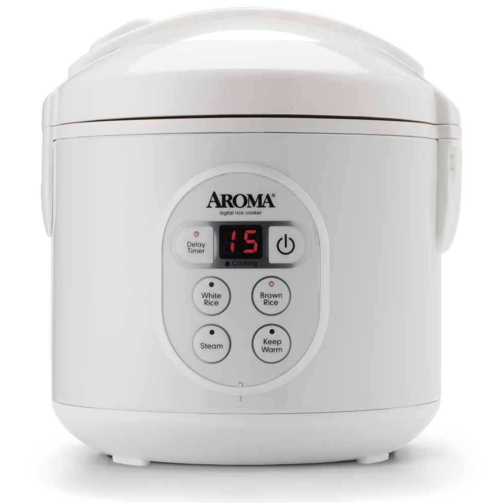 Digital Rice Cooker 8-Cup Cooked 2Qt Capacity Multi-Cooker for Grains and More