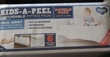 NEW Delta Kids-A-Peel TODDLER Mattress Bedwetting Disposable Fitted Pads 6 Pack