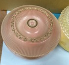 2 Vtg Cheramy April Showers Deluxe Dusting Powder Box 1 yellow footed & 1 Pink — photo 2