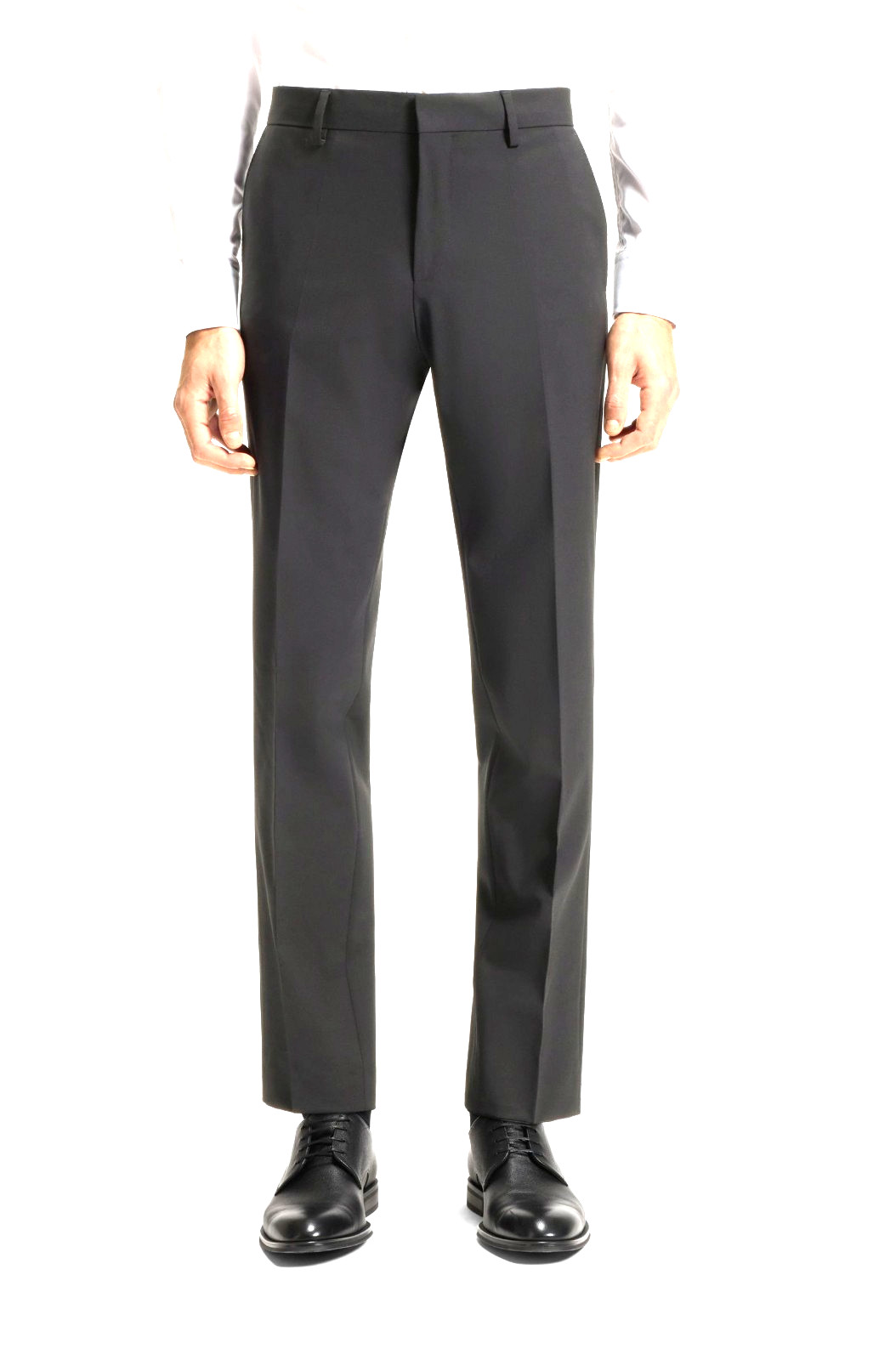 Hugo Boss Mens Pants Size 44 Regular Charcoal Gray Virgin Wool H Huge 224 New