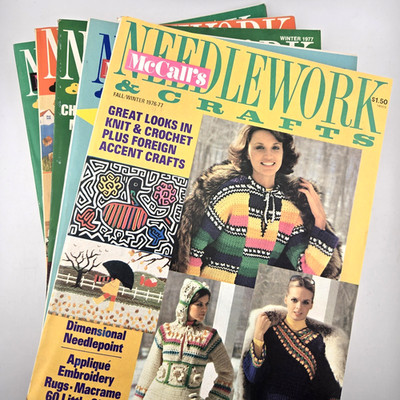 McCall's Needlework & Crafts Magazine (1977) Lot of 5 Vintage Issues Knit