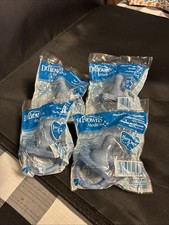 NEW Sealed - Dr. Brown's HappyPaci 100 Silicone Pacifier 0-6m 4 Blue Pacifiers