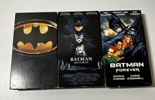 Batman + Returns + Forever VHS Lot Movie Trilogy Tim Burton 89 92 95